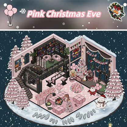 Merry Christmas 3D Sticker | 4 Cute Miniature Scenes