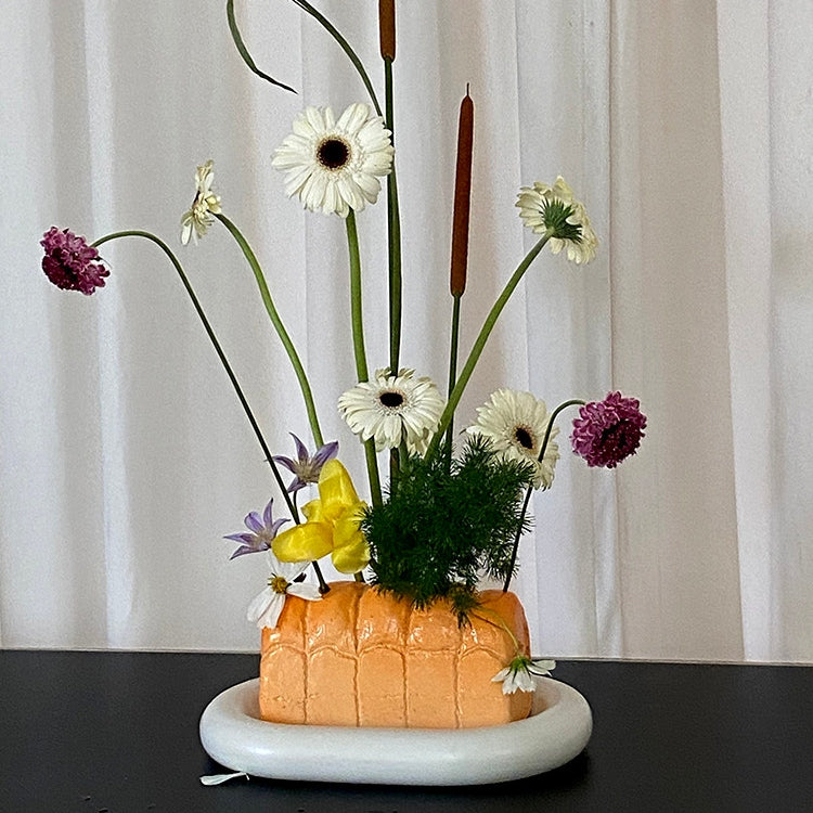 Bread-Shaped Ceramic Vase