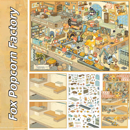 Tiny Worlds to Explore 3D Sticker | 4 Cute Miniature Scenes