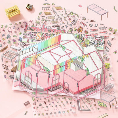 Leisure Daily 3D Sticker | 2 Cute Miniature Scenes