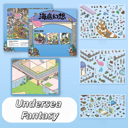 Woods & Waves 3D Sticker | 2 Cute Miniature Scenes