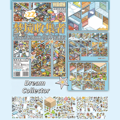 Whispers in the Valley 3D Sticker | 4 Cute Miniature Scenes