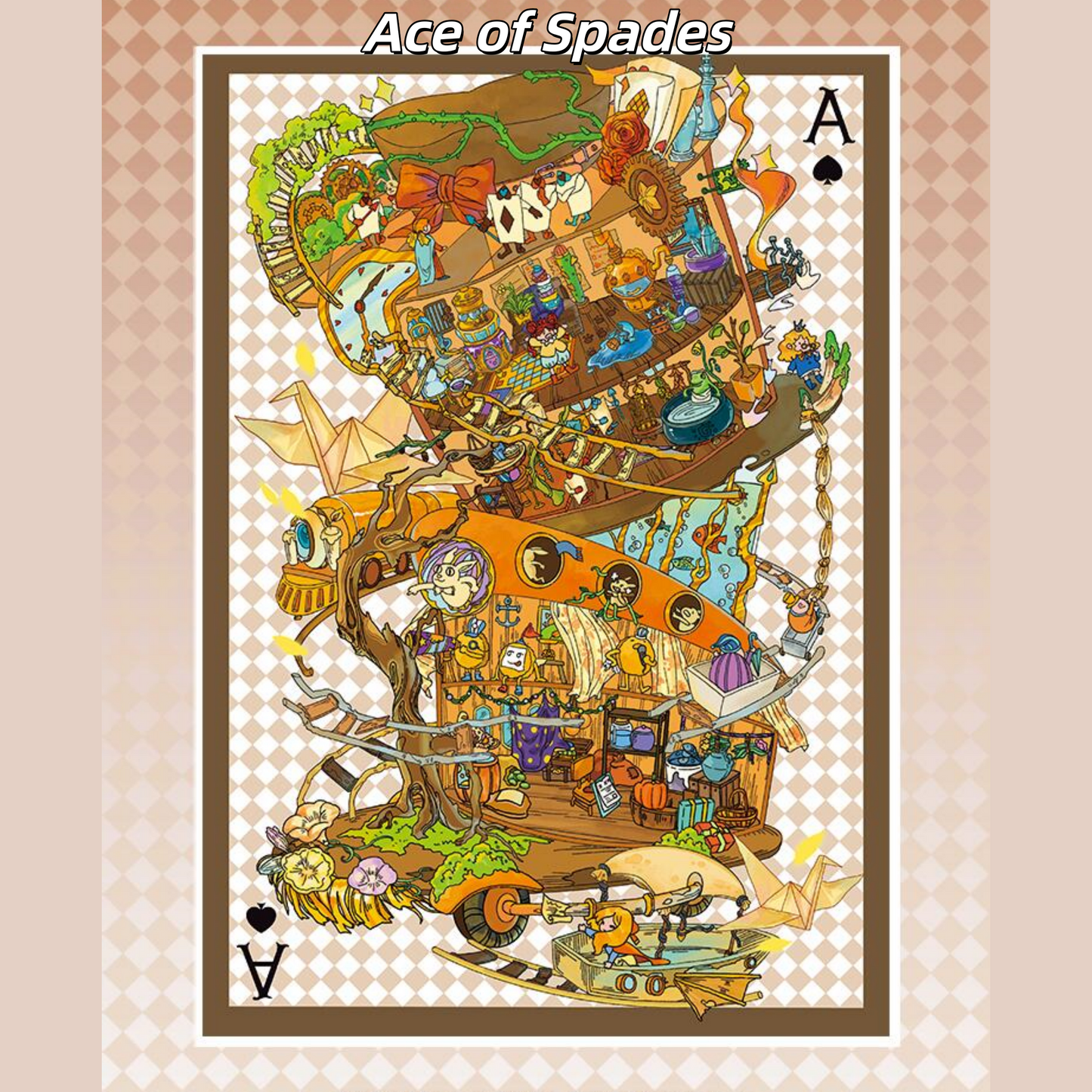 Ace Alice 3D Sticker | 4 Cute Miniature Scenes
