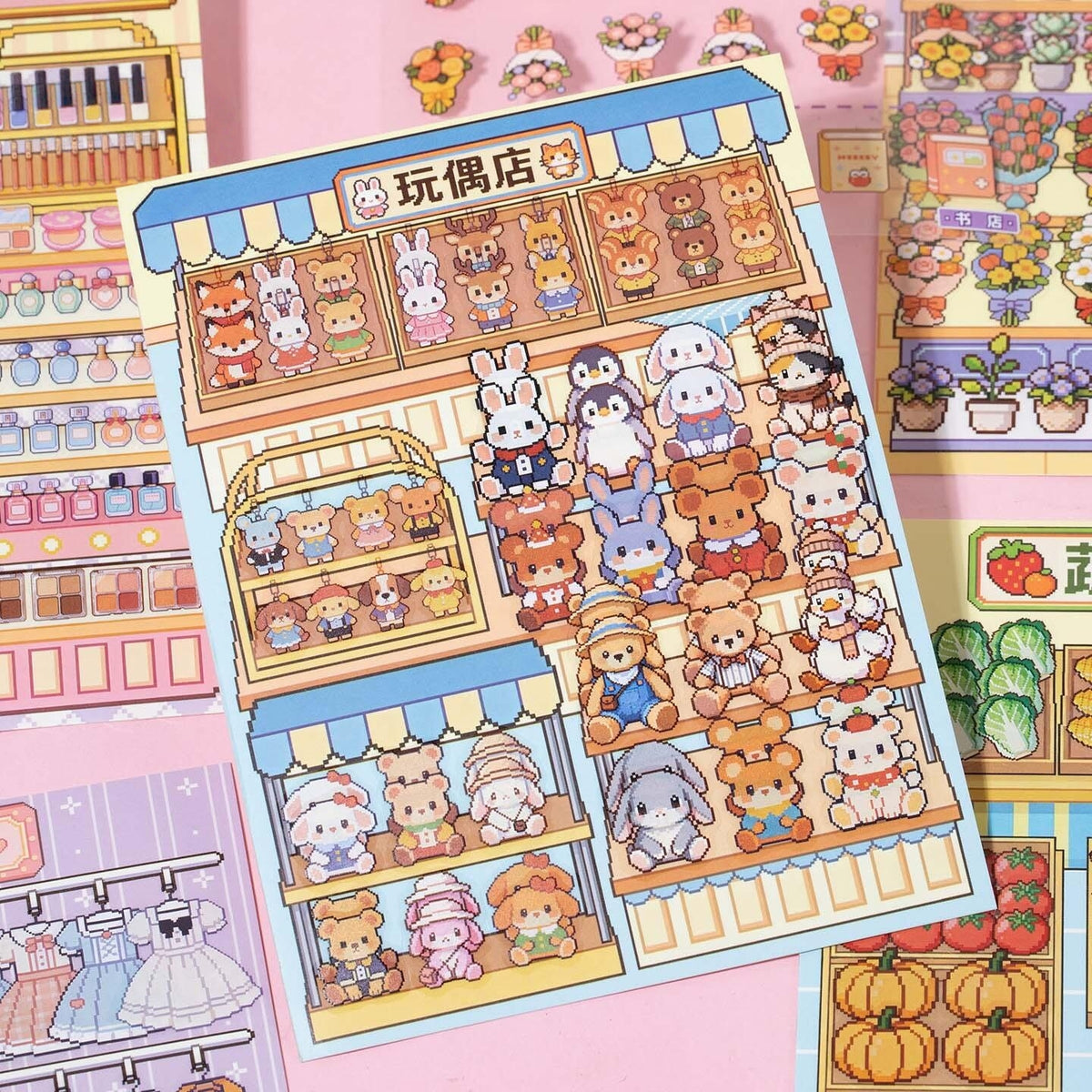 Eat & Shop 3D Sticker Book