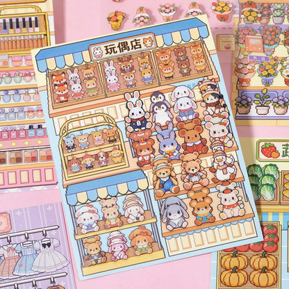 Eat & Shop 3D Sticker Book