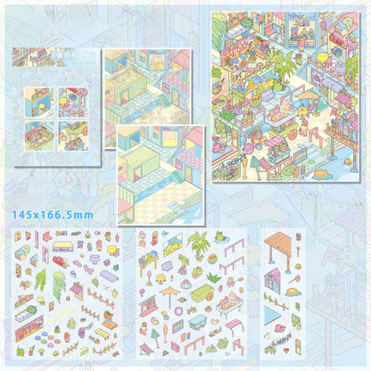 Sweet Seasons 3D Sticker | 5 Cute Miniature Scenes