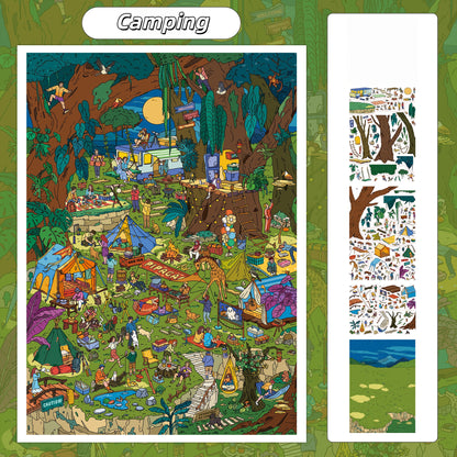 Wanderer's Rest 3D Sticker | 2 Cute Miniature Scenes