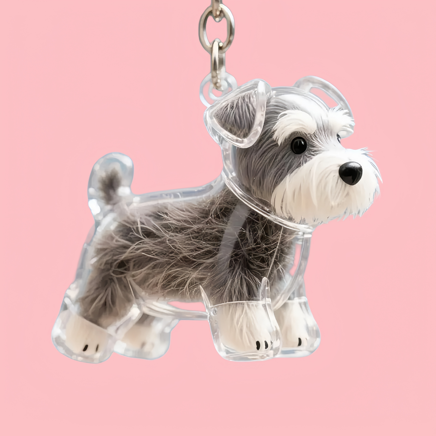 Puppy Kitty Hair Pendant Key Chain