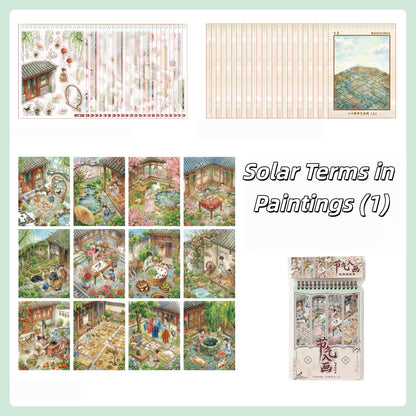 Solar Terms in Paintings 3D Sticker Book