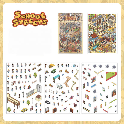Dream Life 3D Sticker | 4 Cute Miniature Scenes