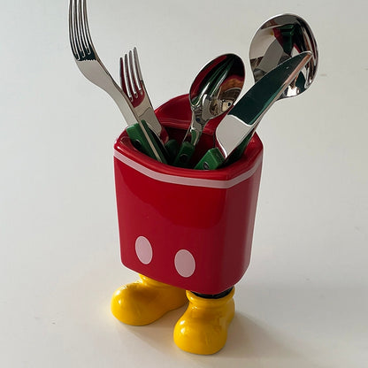 French Fries Box-Shaped Ceramic Pen Holder Desk Organizer