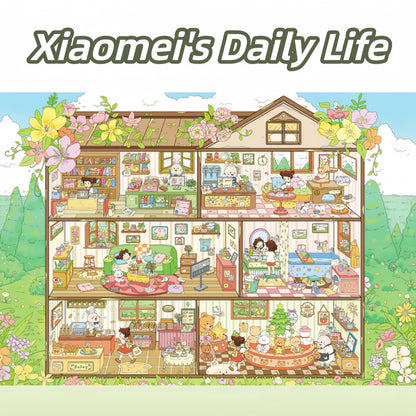Whimsy Daily Life 3D Sticker | 4 Cute Miniature Scenes