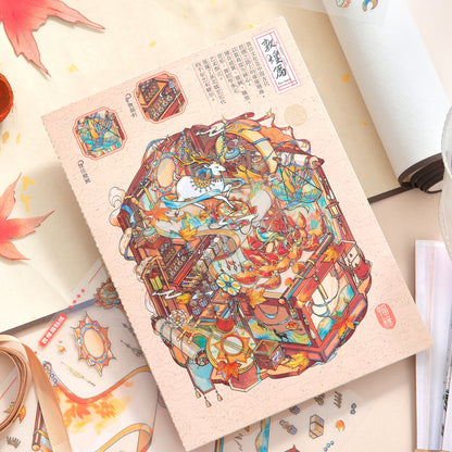 Cultural Heritage 3D Sticker | 4 Cute Miniature Scenes