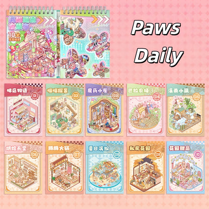 Paws Daily 3D Sticker Book