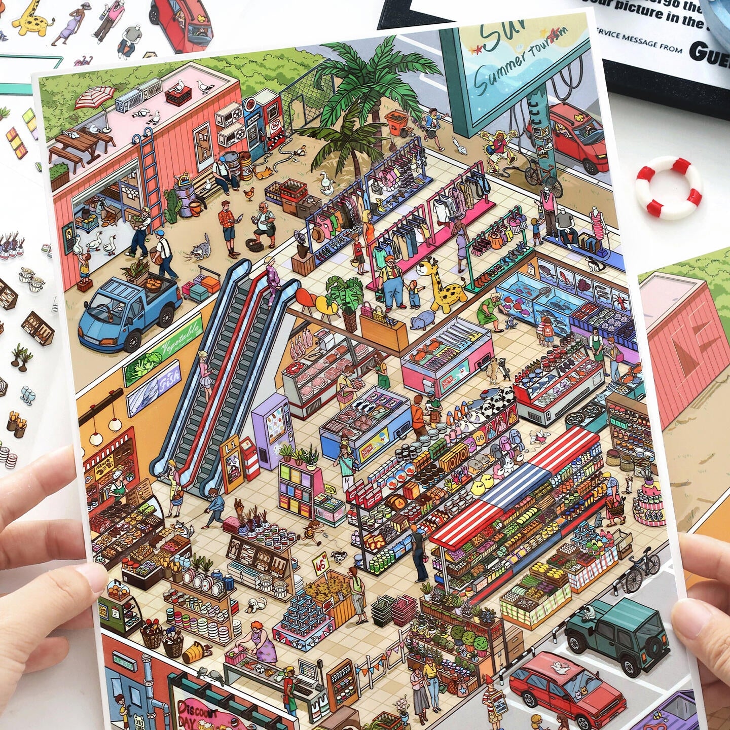Tides & Tales 3D Sticker | 4 Cute Miniature Scenes