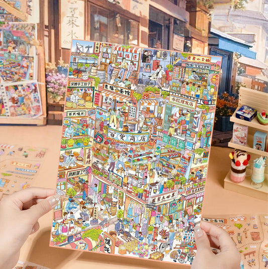 Memories of Warm Streets Past 3D Sticker