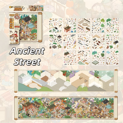 Streetscape 3D Sticker | 2 Cute Miniature Scenes