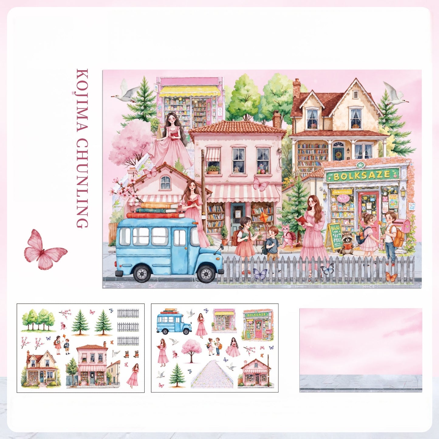 Scenery and Beauty 3D Sticker | 4 Cute Miniature Scene