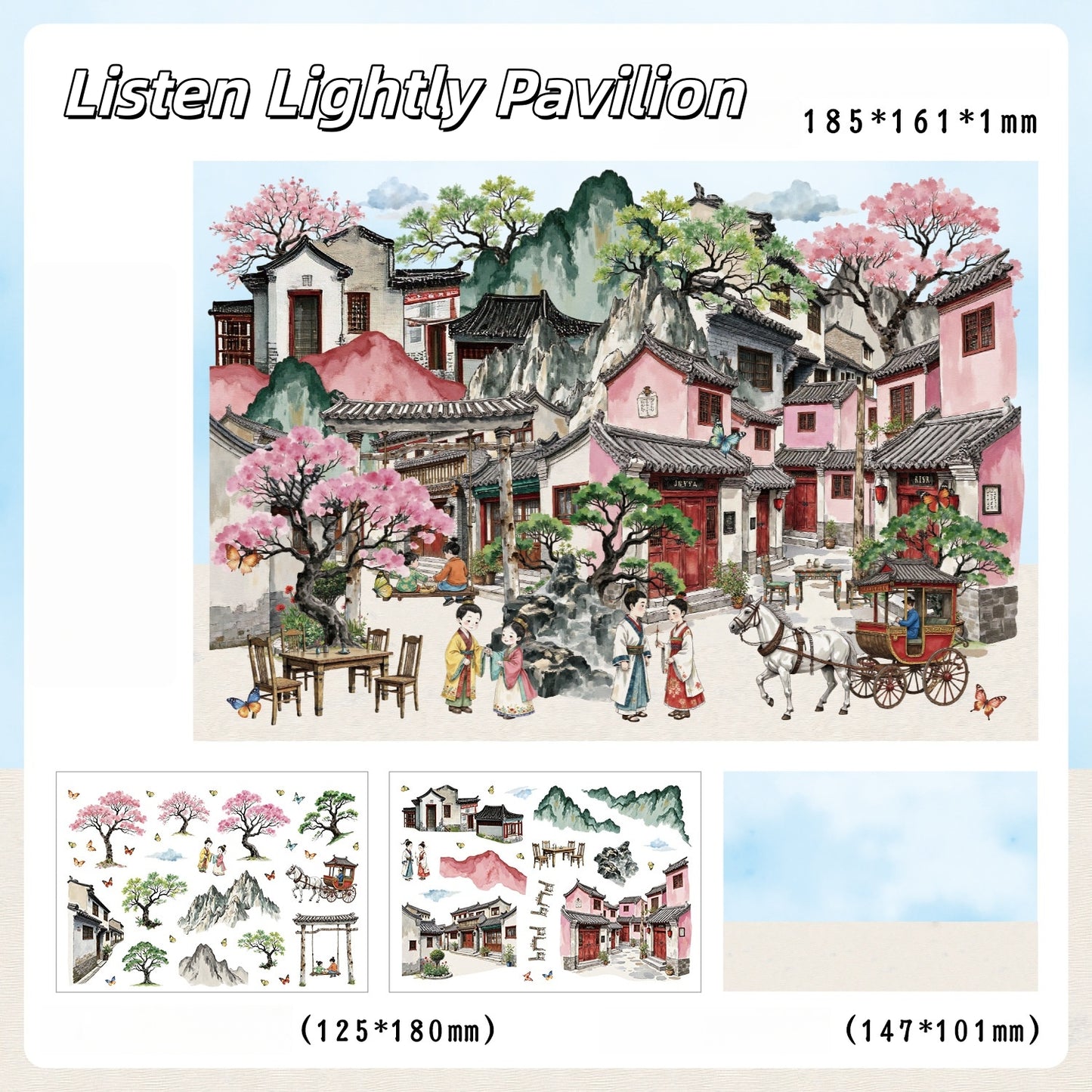 Four Seasons 3D Sticker | 4 Cute Miniature Scenes