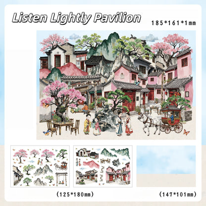 Four Seasons 3D Sticker | 4 Cute Miniature Scenes