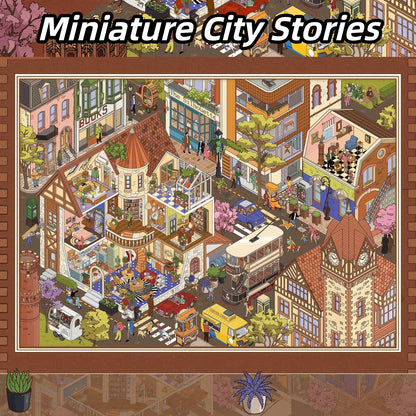 Slow Streets 3D Sticker | 5 Cute Miniature Scenes