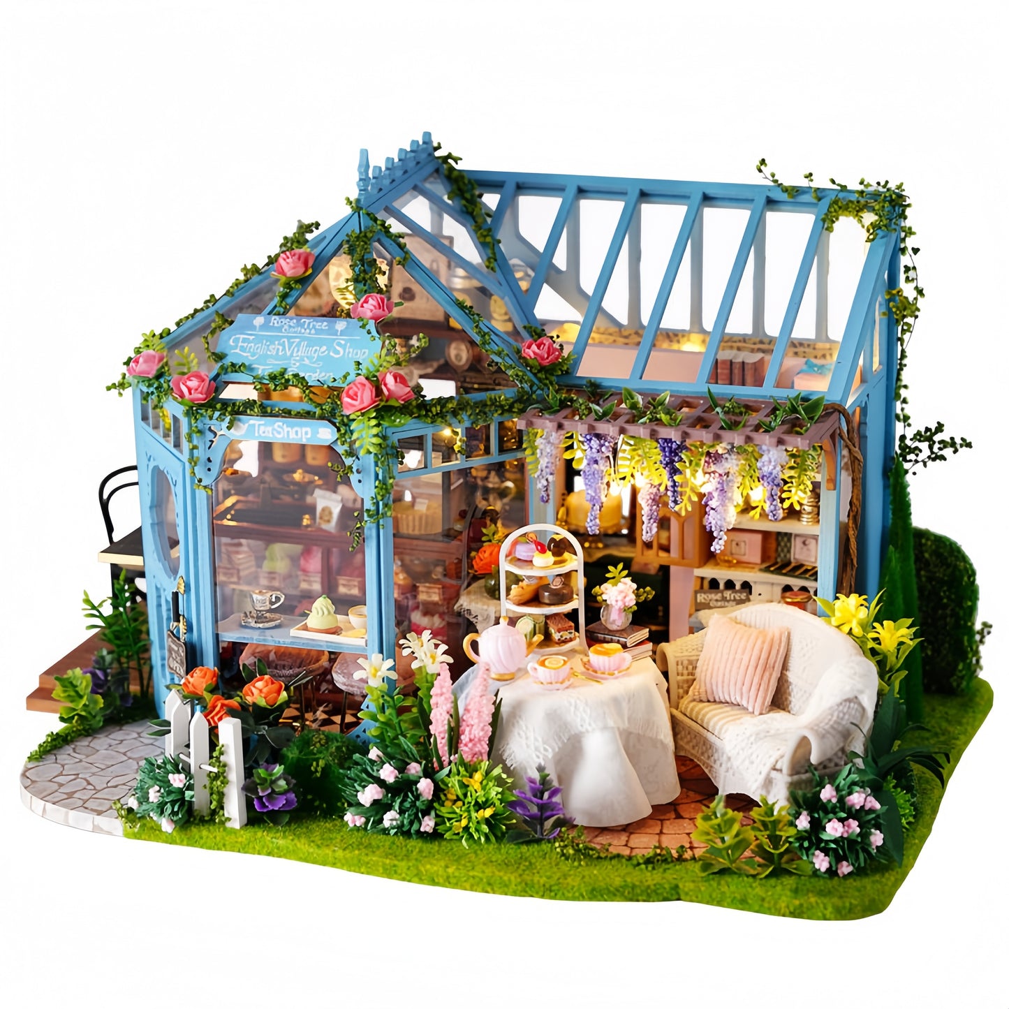 Rose Garden Tea House DIY Miniature House - English Instructions