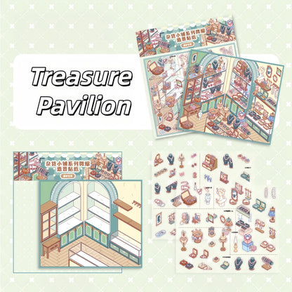 General Store 3D Sticker | 6 Cute Miniature Scenes
