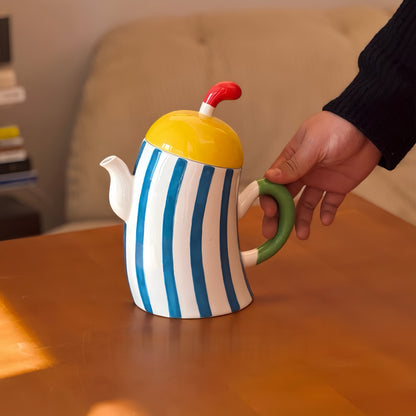 Hands-on-Hips Ceramic Teapot Water Pitcher