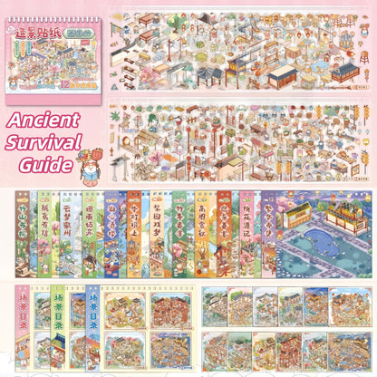 Ancient China Survival Guide 3D Sticker Book