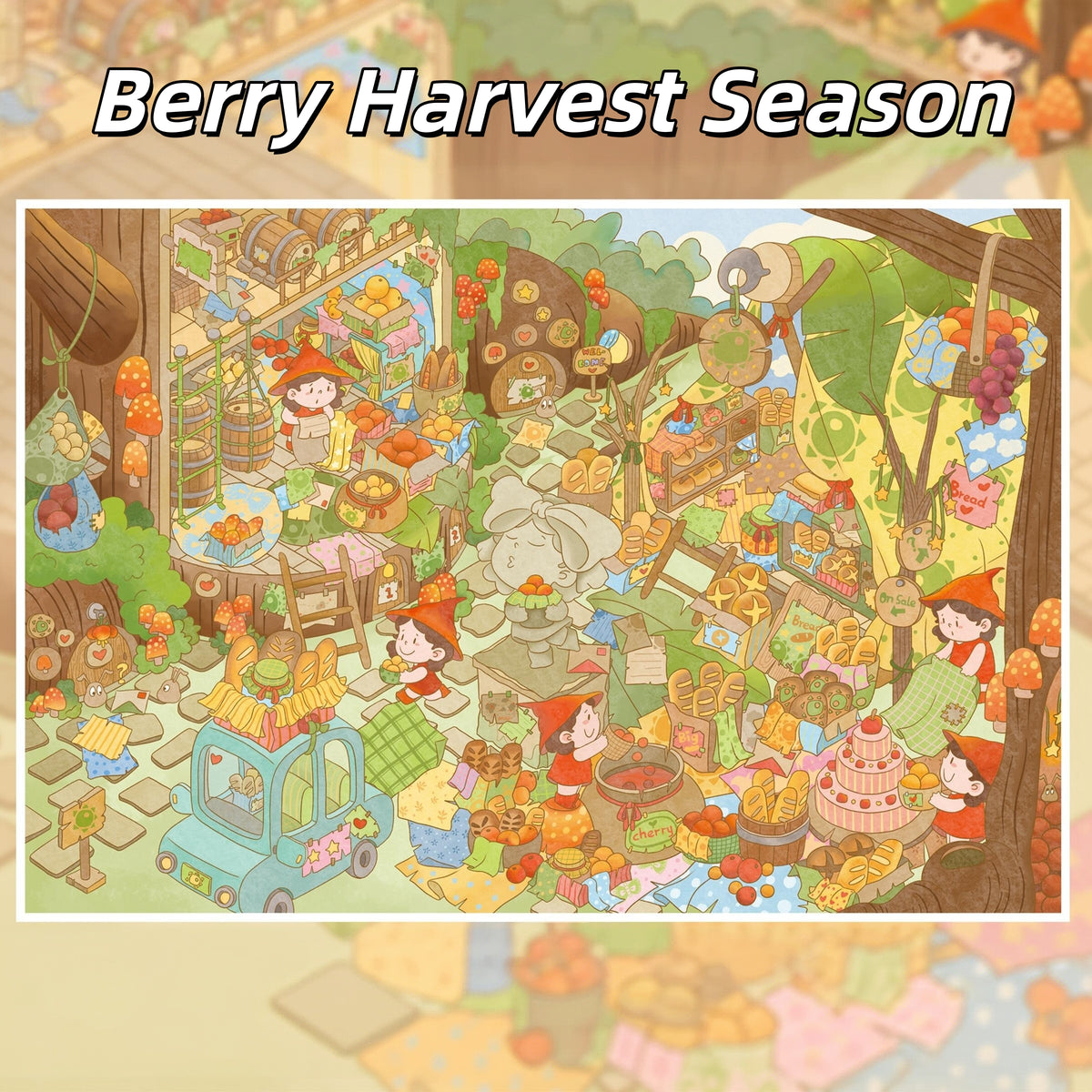 Sweet Harvest 3D Sticker | 6 Cute Miniature Scenes