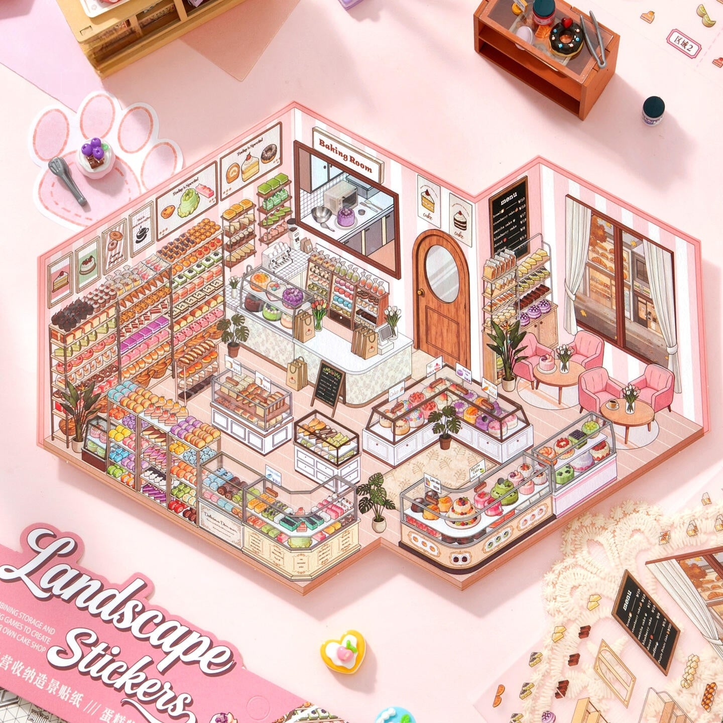 Sweet Time 3D Sticker | 2 Cute Miniature Scenes