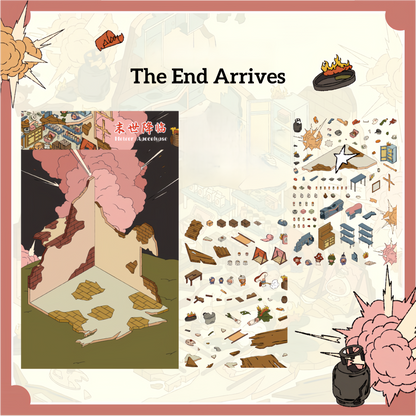 Creepy Storytime 3D Sticker | 4 Cute Miniature Scenes