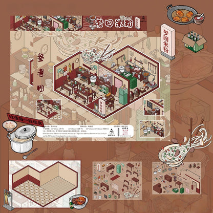 Memory's Storefronts 3D Sticker | 5 Cute Miniature Scenes