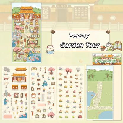 Chronicles of Elegance 3D Sticker | 4 Cute Miniature Scenes