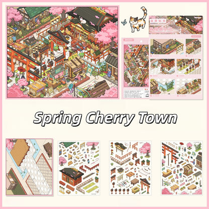 City Wander 3D Sticker | 6 Cute Miniature Scenes