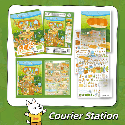 Let’s Imagine 3D Sticker | 3 Cute Miniature Scenes