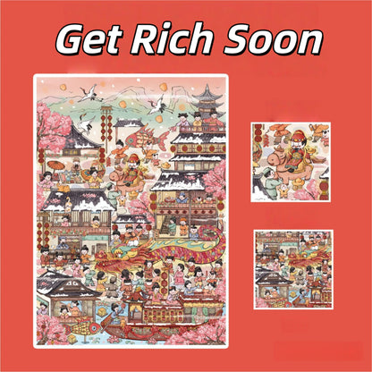 Chinese New Year 3D Sticker | 2 Cute Miniature Scenes