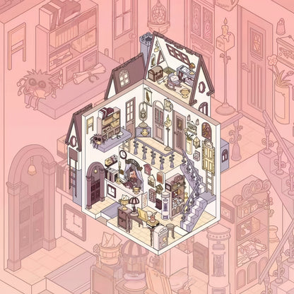 Simulation Management 3D Sticker | 4 Cute Miniature Scenes