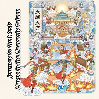 Classical Masterpieces Series 3D Sticker | 4 Cute Miniature Scenes