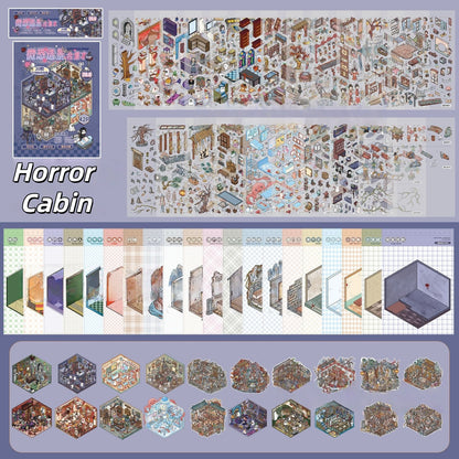 Horror Cabin 3D Sticker Book
