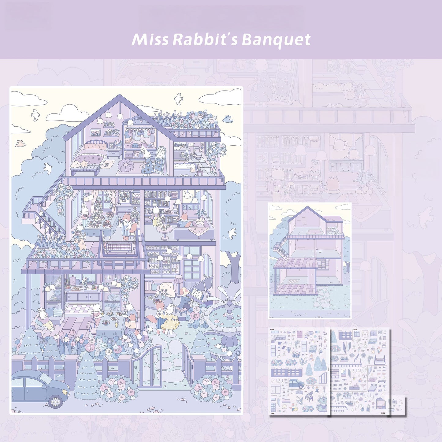 Evening Plans 3D Sticker | 3 Cute Miniature Scenes