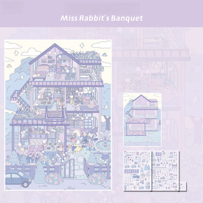 Evening Plans 3D Sticker | 3 Cute Miniature Scenes