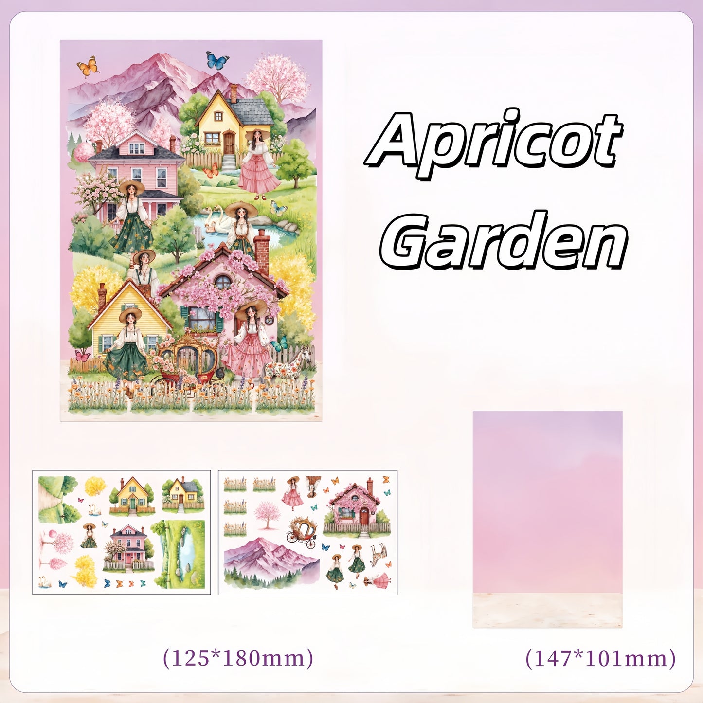 Poetic Dreams 3D Sticker | 4 Cute Miniature Scene