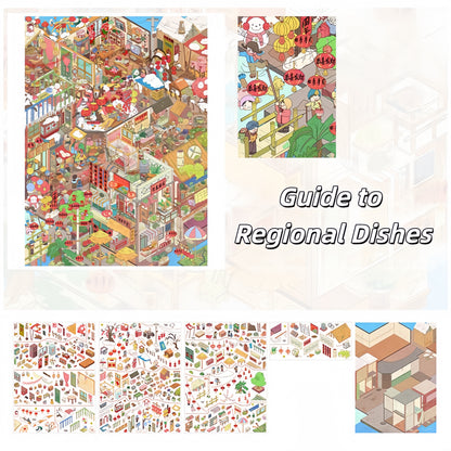 Scenes of Life 3D Sticker | 5 Cute Miniature Scenes