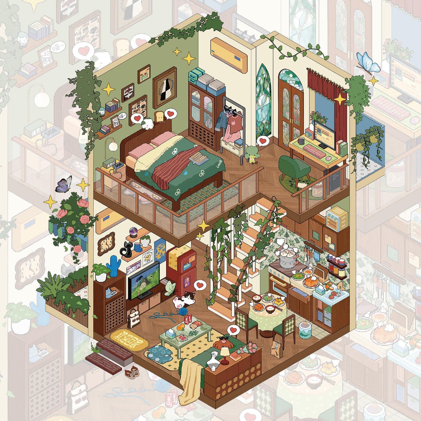 Woodland Haven 3D Sticker