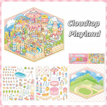 Postcards from Paradise 3D Sticker | 4 Cute Miniature Scenes