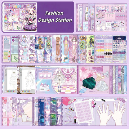 Fashion Design Station 3D Sticker Book