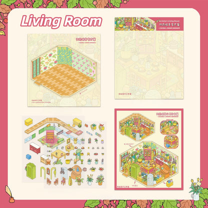 Arrietty's Home 3D Sticker | 3 Cute Miniature Scenes