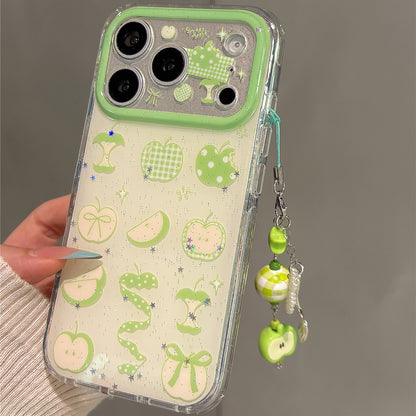 Green Bow Apple Acrylic Phone Case