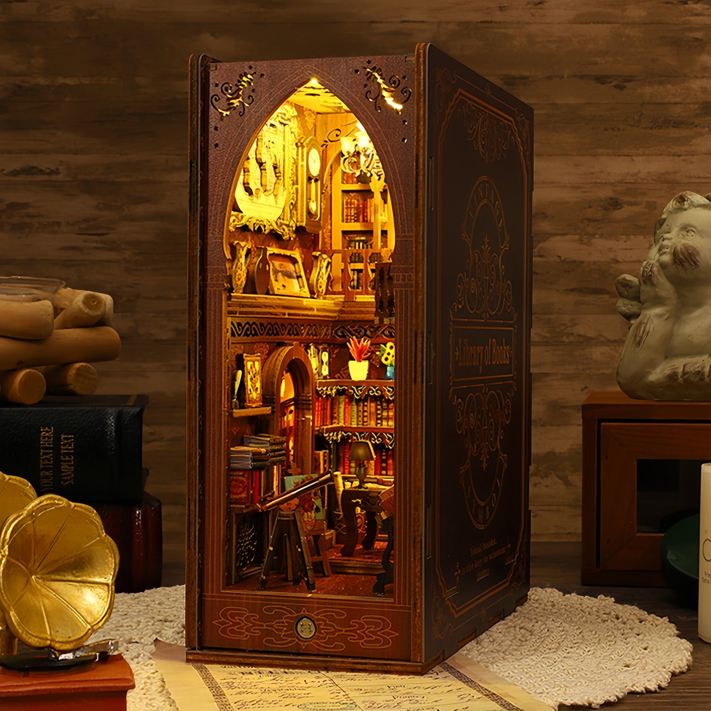 Library of Books DIY Miniature House - English Instructions